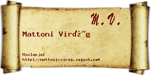 Mattoni Virág névjegykártya